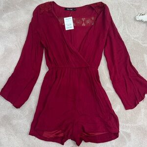 NEW WITH TAGS!!! burgundy romper